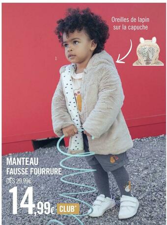 Manteau fausse fourrure