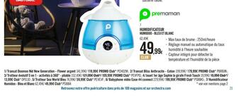 Orchestra Humidificateur humidoo - bleu et blanc offre