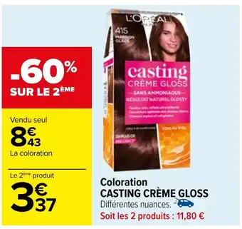 Carrefour Coloration CASTING CRÈME GLOSS offre