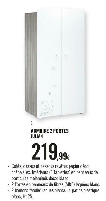 Orchestra Armoire 2 portes julian offre