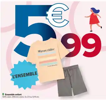 Carrefour Ensemble enfant offre