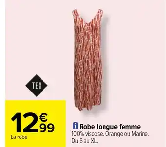 Carrefour Robe longue femme offre