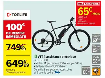 Vtt electrique pas cher carrefour sale