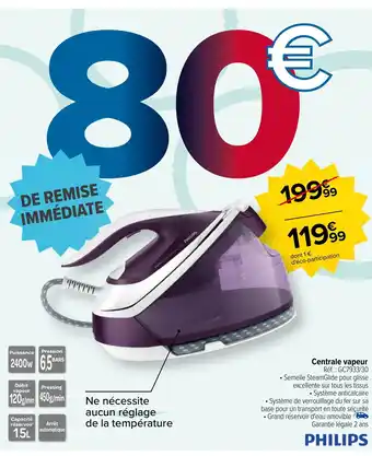 Carrefour Centrale vapeur Réf.: GC7933/30 offre