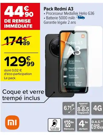 Carrefour Pack Redmi A3 offre