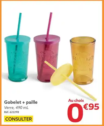 Gifi Gobelet + paille offre