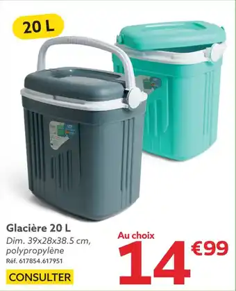 Gifi Glacière 20 L offre