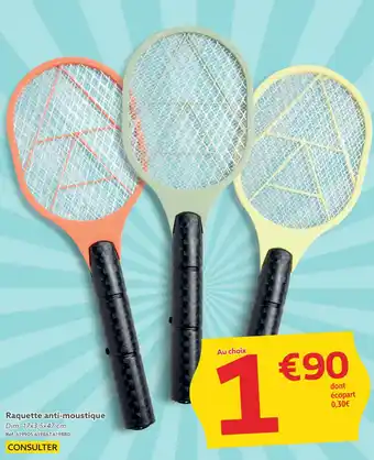 Gifi Raquette anti-moustique Dim. 17x3,5x47 cm offre