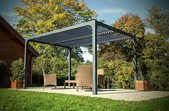 Bricomarché Pergola autoportante bioclimatique - Aluminium offre