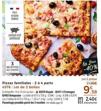 Thiriet Pizzas familiales - 2 à 4 parts offre