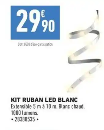 Brico Cash KIT RUBAN LED BLANC offre