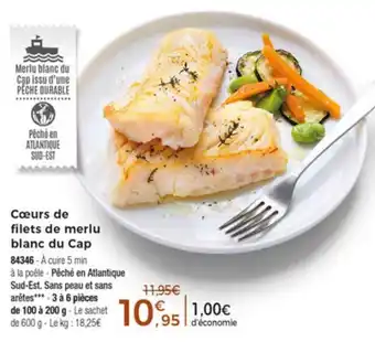 Cœurs de filets de merlu blanc du Cap