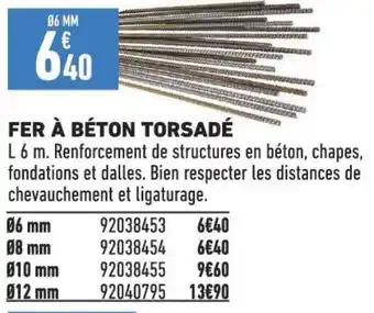 Brico Cash FER À BÉTON TORSADÉ offre