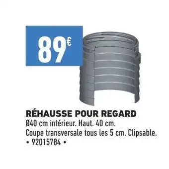 RÉHAUSSE POUR REGARD