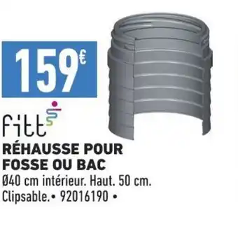 RÉHAUSSE POUR FOSSE OU BAC