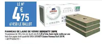 Brico Cash PANNEAU DE LAINE DE VERRE SERENITY 38PK offre