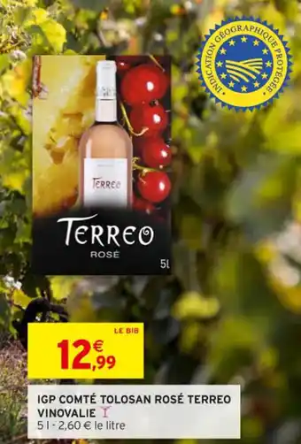 Intermarché IGP COMTÉ TOLOSAN ROSÉ TERREO VINOVALIE offre