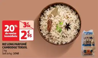 Auchan RIZ LONG PARFUMÉ CAMBODGE TERSOL offre