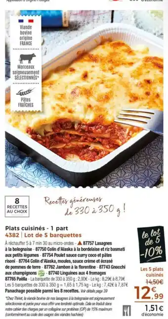 Thiriet Plats cuisinés offre
