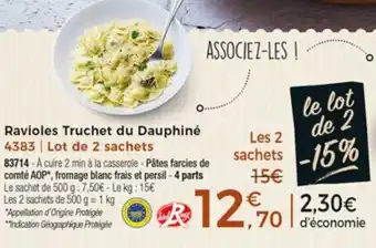 Thiriet Ravioles Truchet de Dauphiné offre