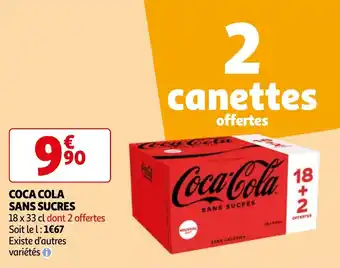 Auchan COCA COLA SANS SUCRES offre