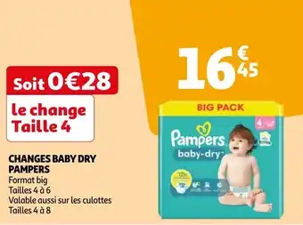 Auchan CHANGES BABY DRY PAMPERS offre