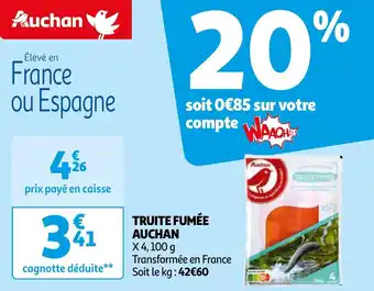 Auchan TRUITE FUMÉE AUCHAN offre