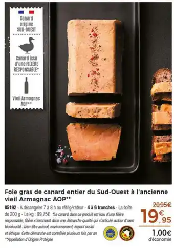 Foie gras de canard entier du Sud-Ouest a l'ancienne