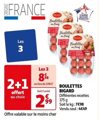 Auchan BOULETTES BIGARD offre