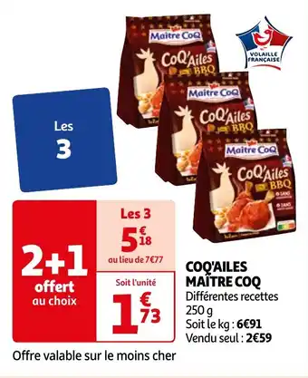 Auchan COQ'AILES MAÎTRE COQ offre