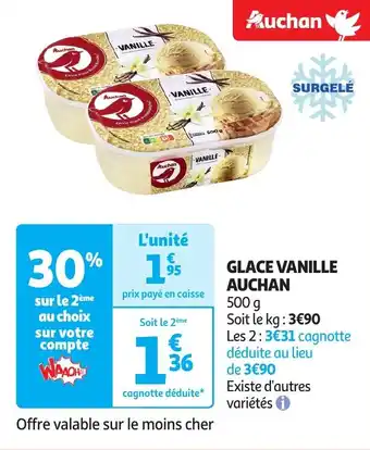 Auchan GLACE VANILLE AUCHAN offre