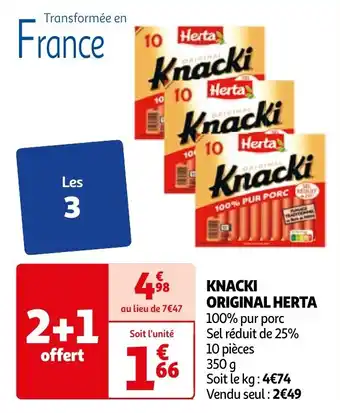 Auchan KNACKI ORIGINAL HERTA offre