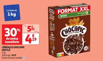 Auchan CÉRÉALES CHOCAPIC NESTLÉ offre