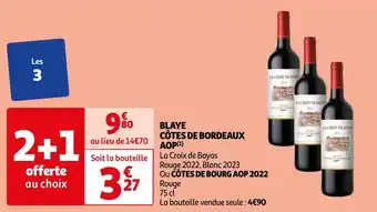 Auchan BLAYE CÔTES DE BORDEAUX AOP(¹) offre