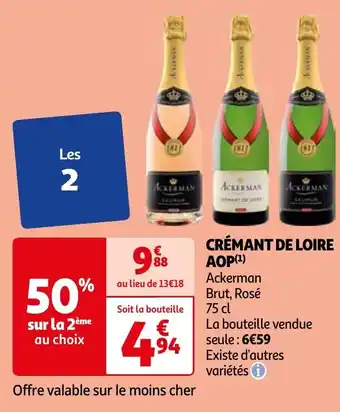 Auchan CRÉMANT DE LOIRE AOP(¹) offre