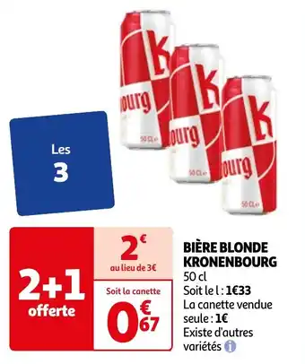 Auchan BIÈRE BLONDE KRONENBOURG offre