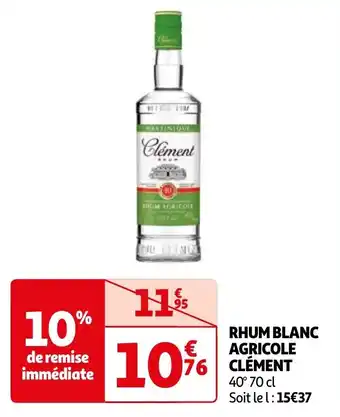 Auchan RHUM BLANC AGRICOLE CLEMENT offre