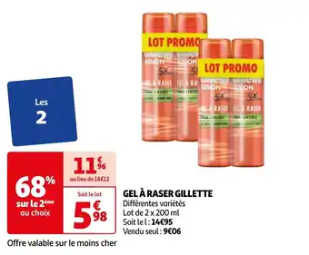 Auchan GEL À RASER GILLETTE offre
