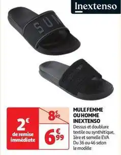 Auchan Inextenso - mule femme offre