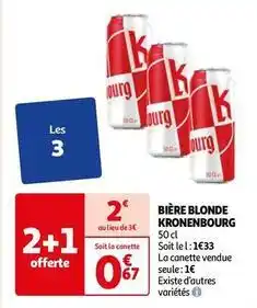 Auchan Kronenbourg - bière blonde offre