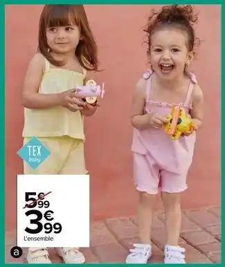 Carrefour Drive Tex - ensemble bébé offre