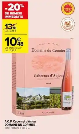 Carrefour Contact Domaine du cormier - a.o.p. cabernet d'anjou offre