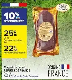 Carrefour Contact Reflets de france - magret de canard offre