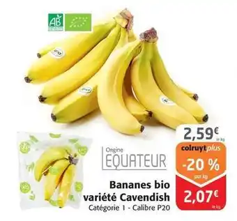 Colruyt Bananes bio variété cavendish offre