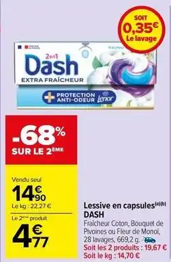 Carrefour Drive Dash - lessive en capsules offre