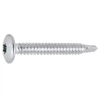 Bricomarché Vis penture autoperceuses tête ronde Torx acier zingué blanc entièrement filetées, Ø 6,3 mm x L 38 mm, boîte de 250 offre