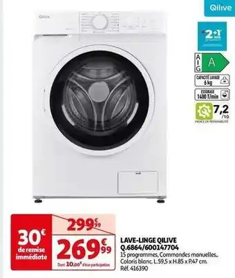 Auchan Qilive - lave-linge q.6864/600147704 offre