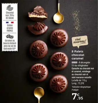 8 Palets chocolat caramel