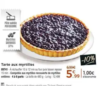 Thiriet Tarte aux myrtilles offre