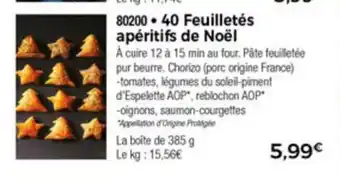 40 Feuilletès Apèritifs De Noel